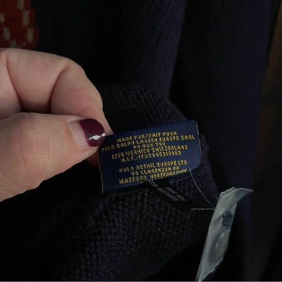 RALPH LAUREN Rugby Shawl Knitted Sweater - Picture 8 of 11